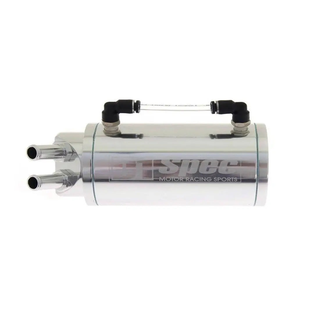 D1 Spec Round Oil Catch Tank (Silver) Max Motorsport