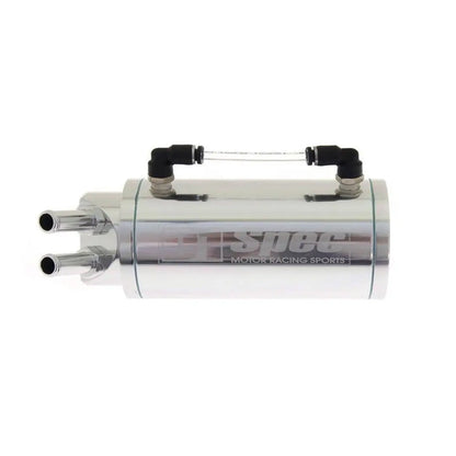 D1 Spec Round Oil Catch Tank (Silver) Max Motorsport