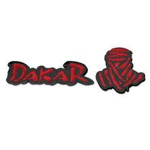 Load image into Gallery viewer, Dakar Rally Logo 2-Piece Metal Bladge (Black &amp; Red) Max Motorsport
