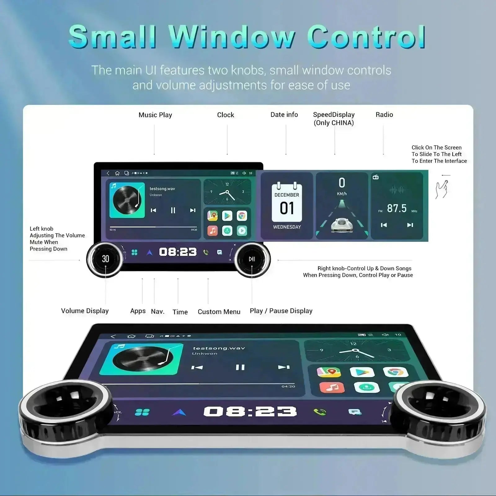 Diamond 2K - 11.5 Inch Dual Knob Android Multimedia Entertainment Unit -  Renault Clio (17-20) Diamond 2K