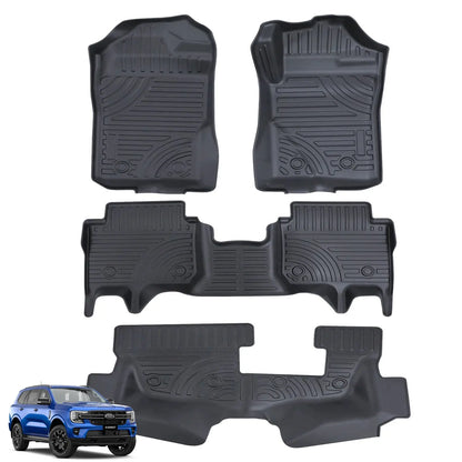 Everest Next Gen (21-On) Moulded TPE Rubber Floor Mats (4-Piece) Max Motorsport