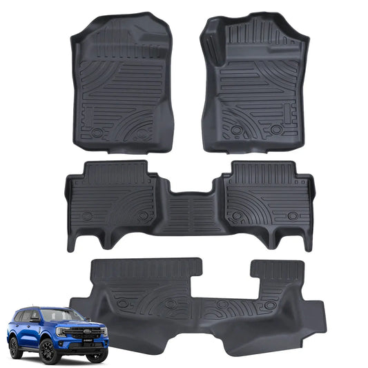 Everest Next Gen (21-On) Moulded TPE Rubber Floor Mats (4-Piece) Max Motorsport