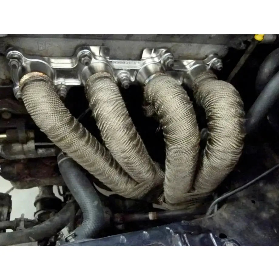 1.5M*5cm Car Exhaust Pipe Wrap Glass Fiber Tape Insulation Heat Wrapped Header e