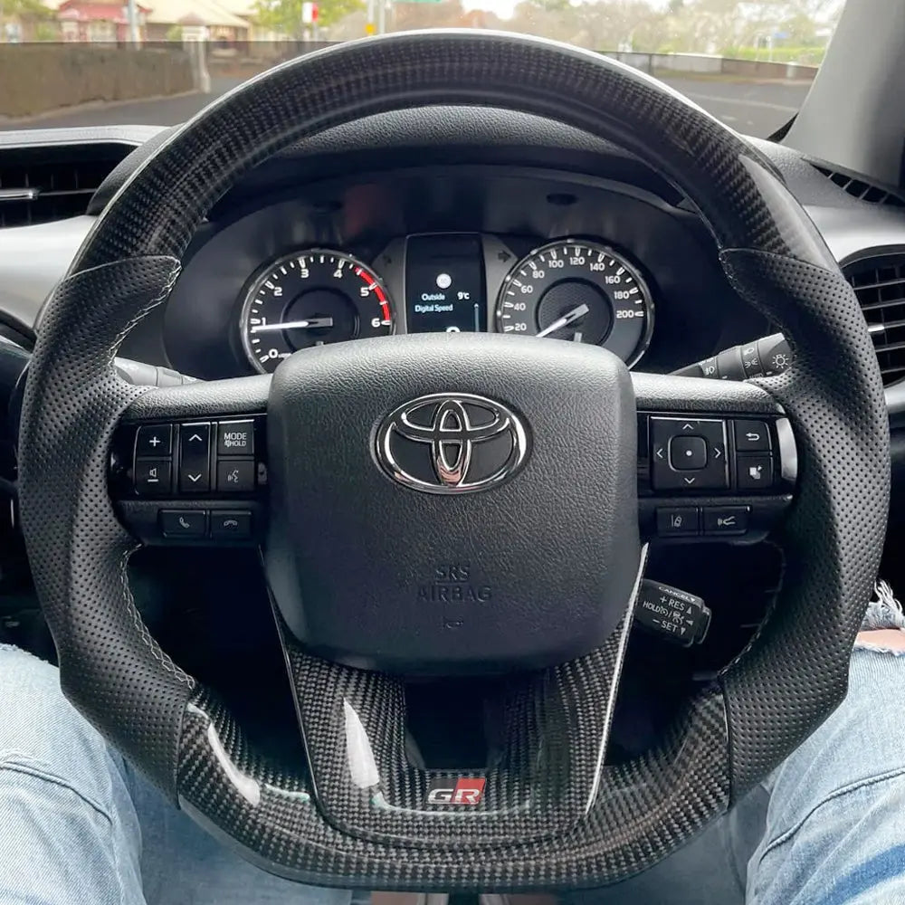 Toyota Hilux / Fortuner Genuine Carbon Fibre GR Sport Style Steering Wheel Max Motorsport