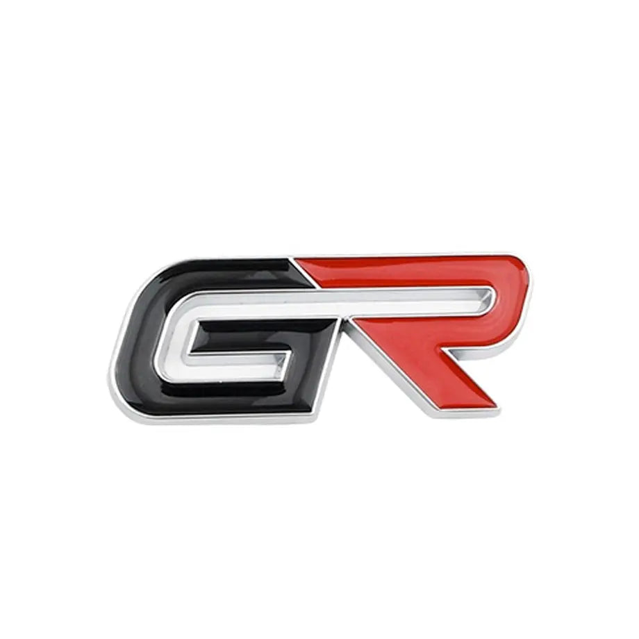 GR Gazoo Racing Metal Emblem Badge - Black & Red Max Motorsport
