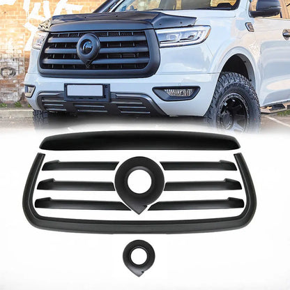 GWM P Series (21-On) Matte Black Front Grill Black-Out Trim Kit Max Motorsport