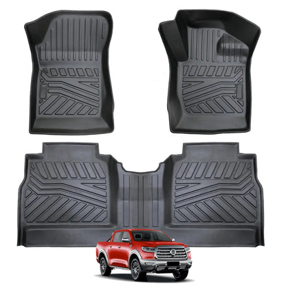 GWM P Series (21-On) Passenger Moulded TPE Rubber Floor Mats (3-Piece) Max Motorsport