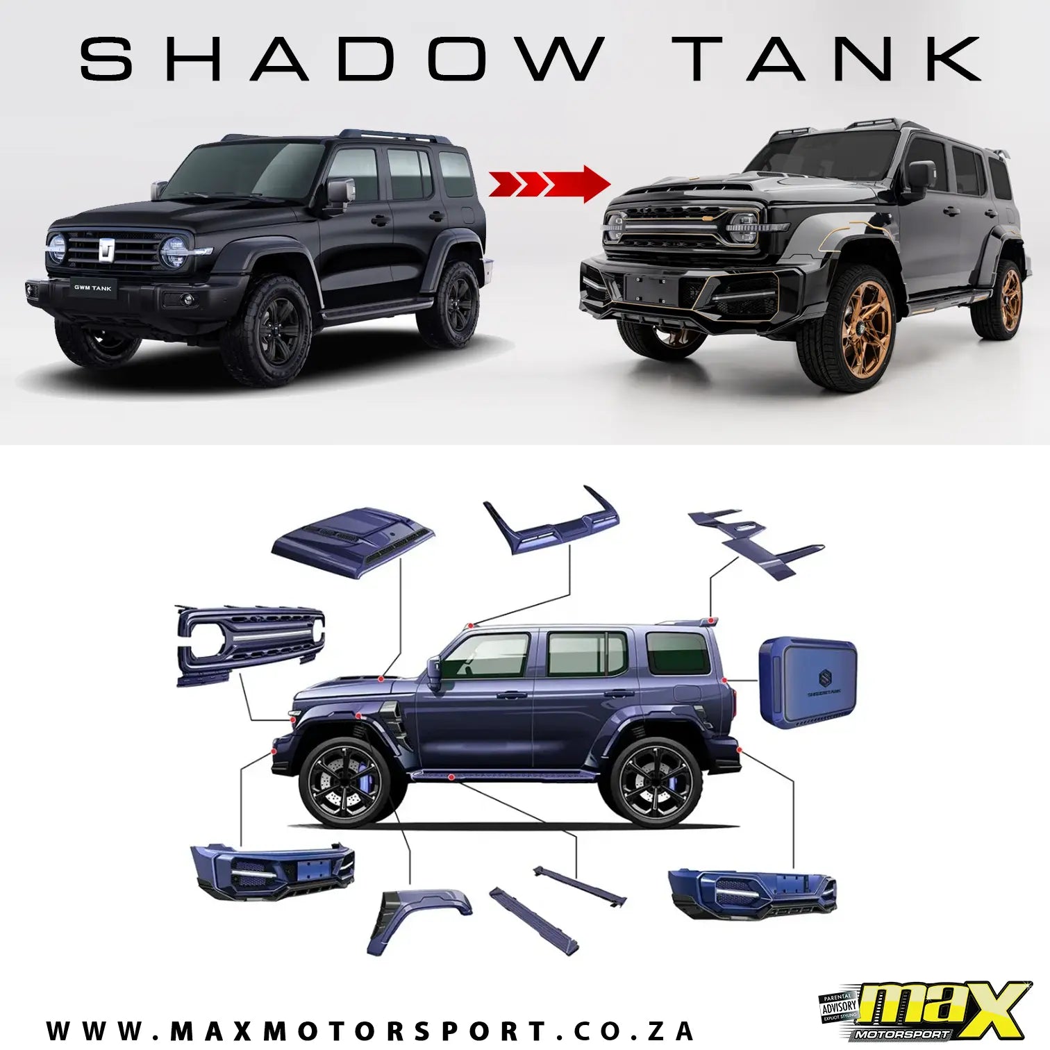 GWM TANK 300 (24-On) Reform Shadow Tank Body Kit – Max Motorsport