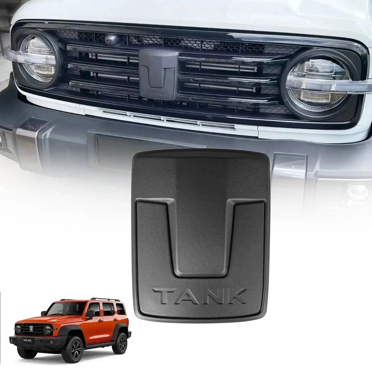 GWM Tank 300 (24-On) Gloss Black Stick-On Emblem Cover Max Motorsport