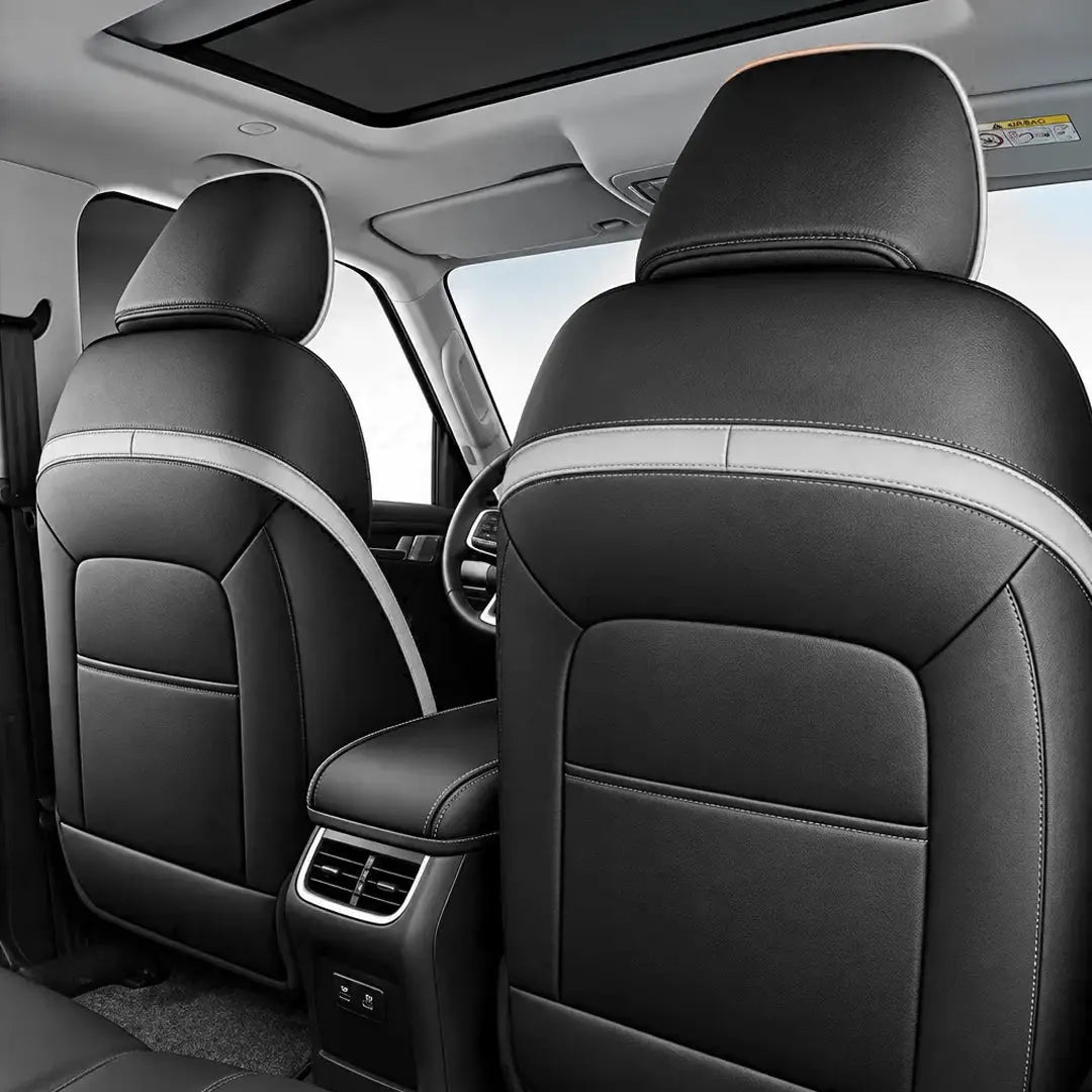 GWM Tank 300 (25-On) Premium Luxury Car Seat Covers - Front & Rear Full Set (Black & Grey) Max Motorsport