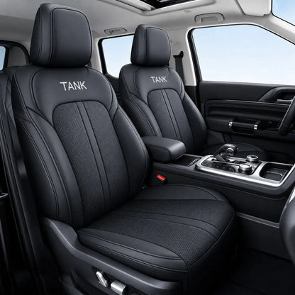 GWM Tank 300 (25-On) Premium Luxury Car Seat Covers - Front & Rear Full Set (Black) Max Motorsport
