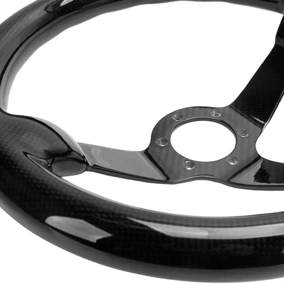 Genuine Carbon Fiber Lightweight Drift Style Steering Wheel (340mm) Max Motorsport