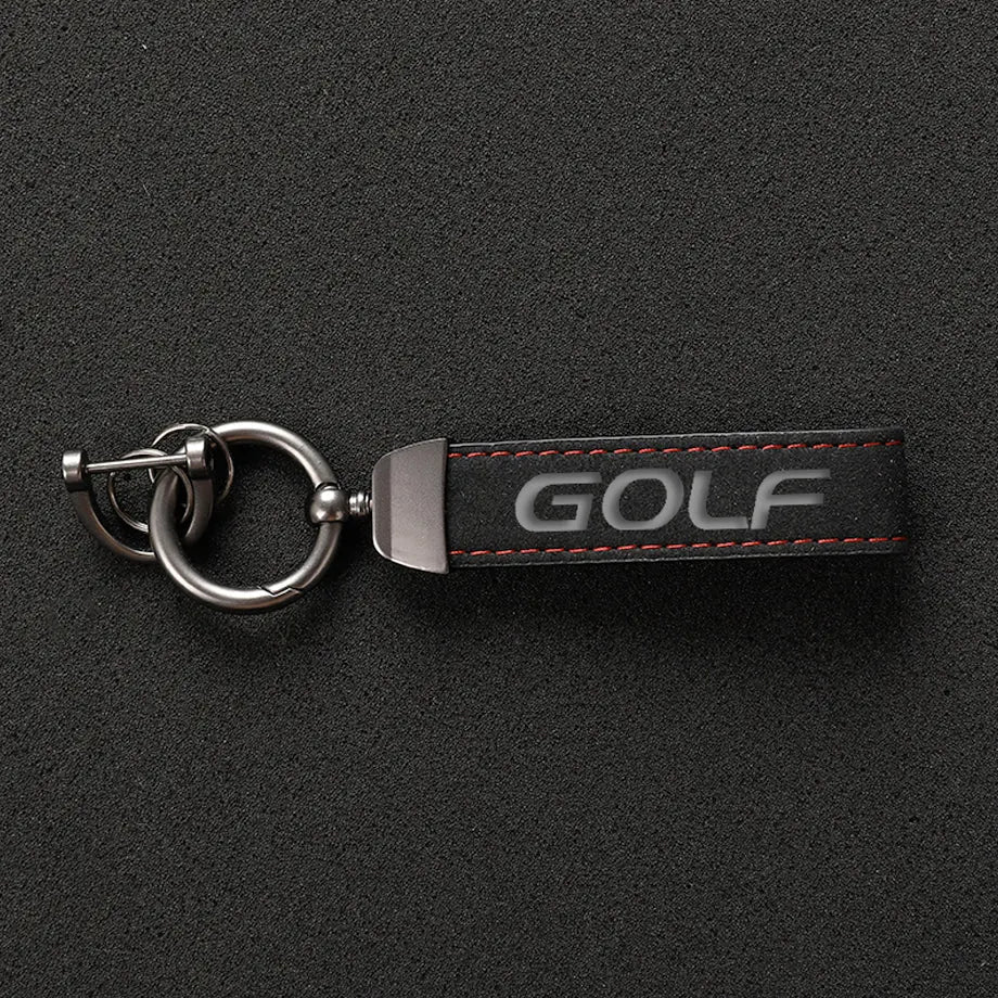 Golf Logo Suede Key Ring – Max Motorsport