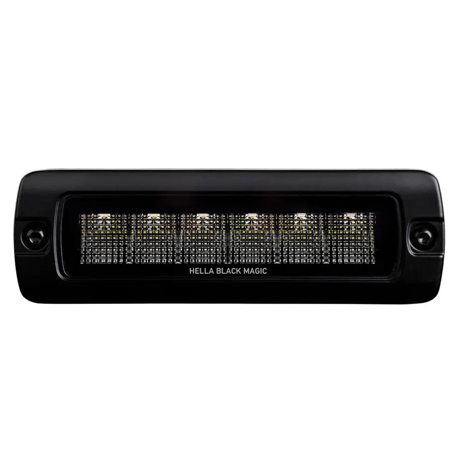 Hella Black Magic 6.2" Mini Flush Mount LED Lightbar (Flood) Max Motorsport