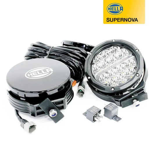 Hella Value Fit 6 Inch Supernova LED Spot Light Kit With Wiring Harness Max Motorsport