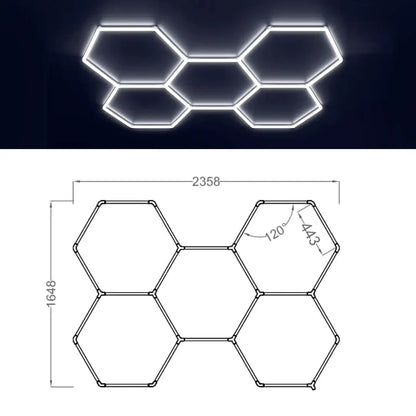 Hexglo 5 Piece Hexagon Modular LED Lighting Kit Hexglo - Hexagon LED Lighting