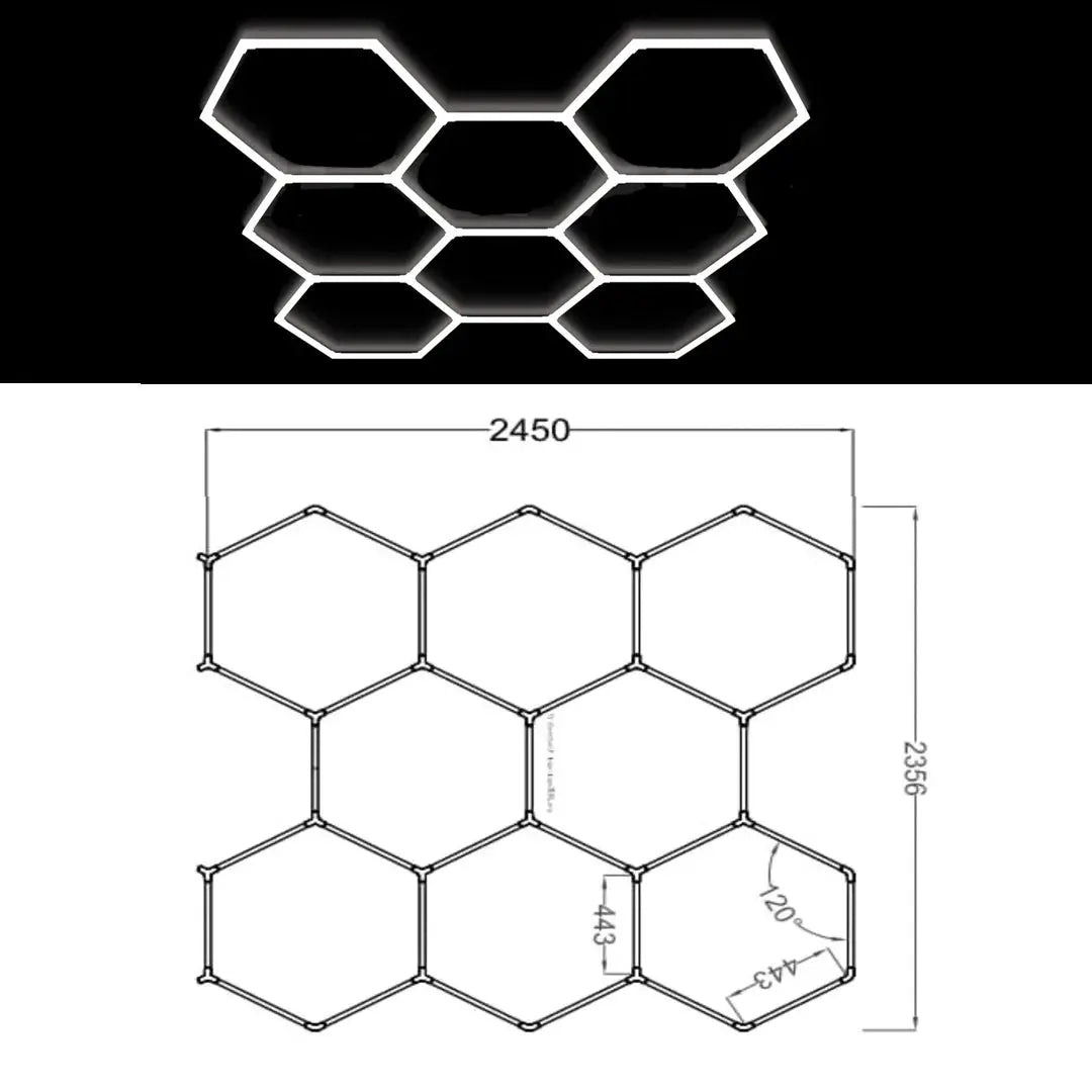Hexglo 8 Piece Hexagon Modular LED Lighting Kit – Max Motorsport