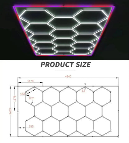 Hexglo Diamond Series Modular Lighting Systems - ZT6104 Hexglo - Hexagon LED Lighting