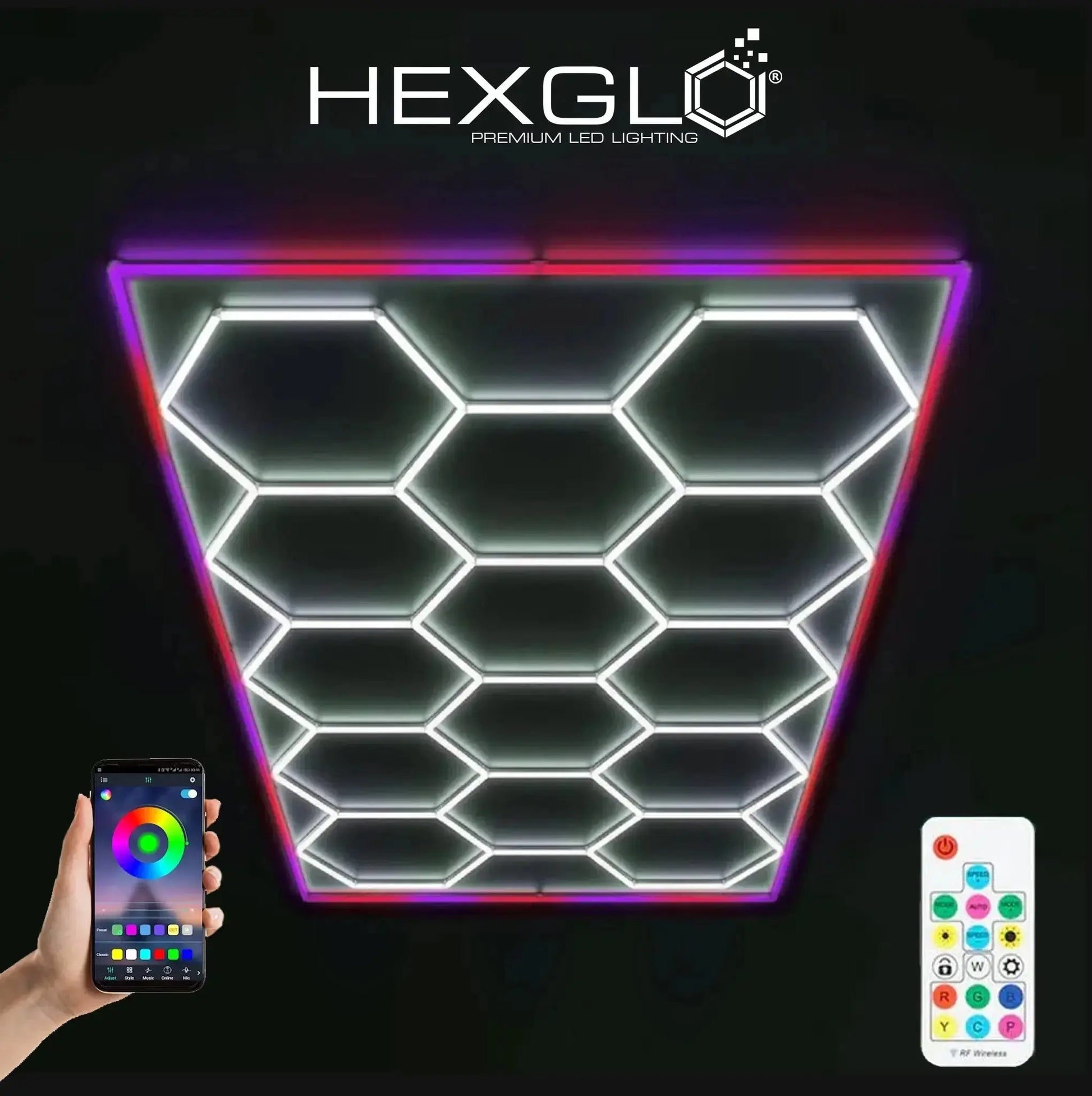 Hexglo Diamond Series Modular Lighting Systems - ZT6104 Hexglo - Hexagon LED Lighting