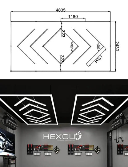 Hexglo Diamond Series Modular Lighting Systems - ZT6106 Hexglo - Hexagon LED Lighting
