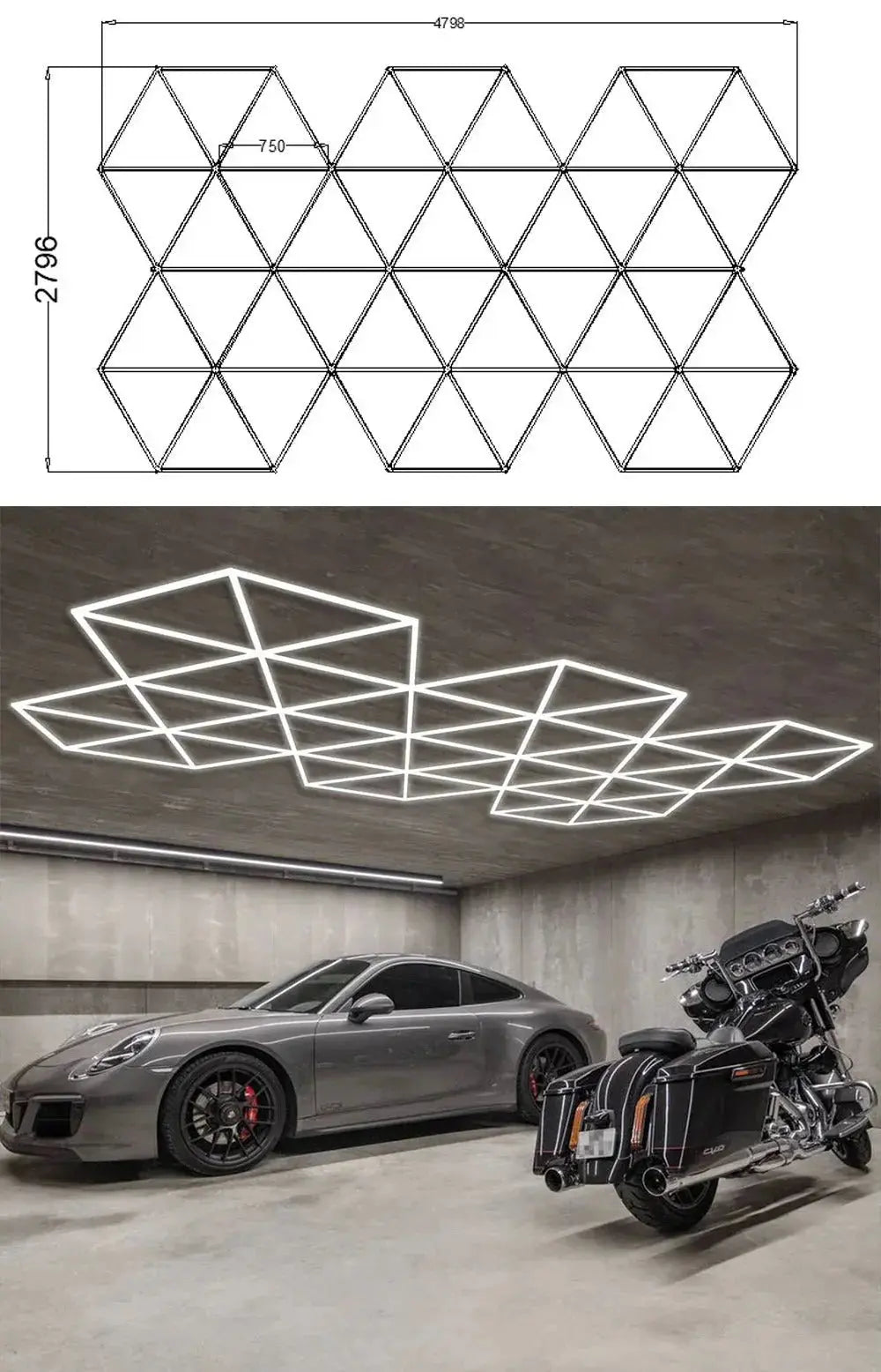 Hexglo Diamond Series Modular Lighting Systems - ZT6112 Hexglo - Hexagon LED Lighting