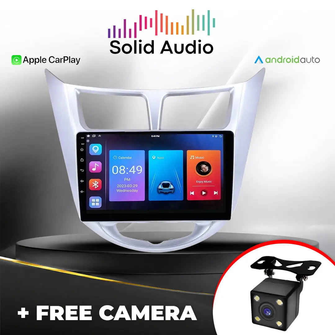 Hyundai Accent (12-17) - 9 Inch Solid Audio Android Entertainment & GPS System +FREE Reverse Camera Solid Audio