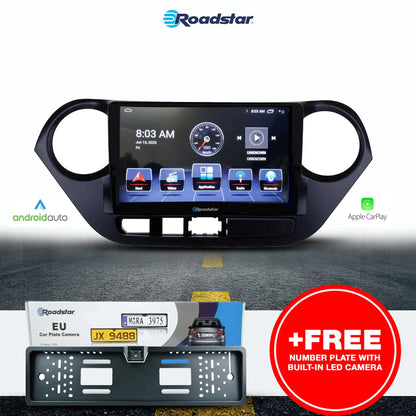 Hyundai i10 (13-17) - 9 Inch Roadstar Android Multimedia Unit + FREE Number Plate Camera (Copy) Roadstar