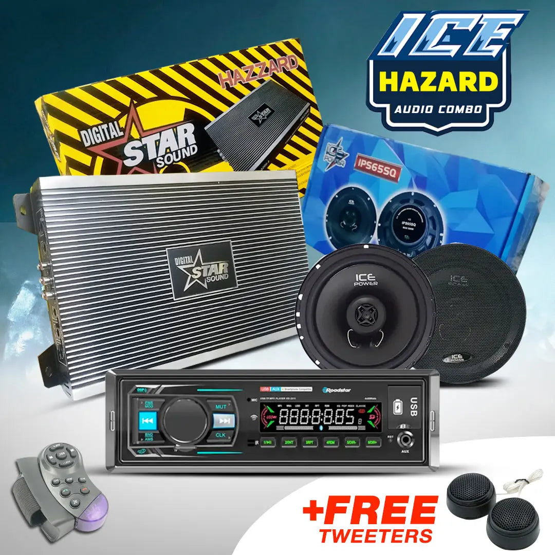 Ice Hazard Car Audio Combo +FREE Tweeters Star Sound