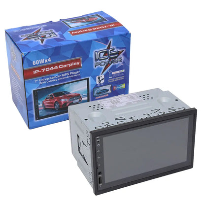 Ice Power IP-7044 Double Din Media Player With Wired Apple Carplay & Android Auto Star Sound