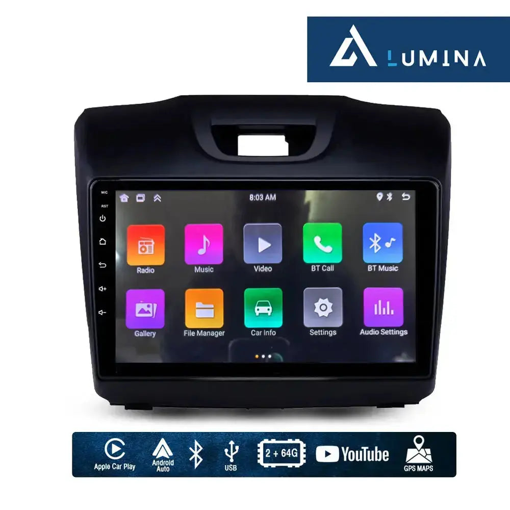 Isuzu D-Max (15-21) - 9 Inch Lumina Android Entertainment & GPS System +FREE Reverse Camera LUMINA AUDIO