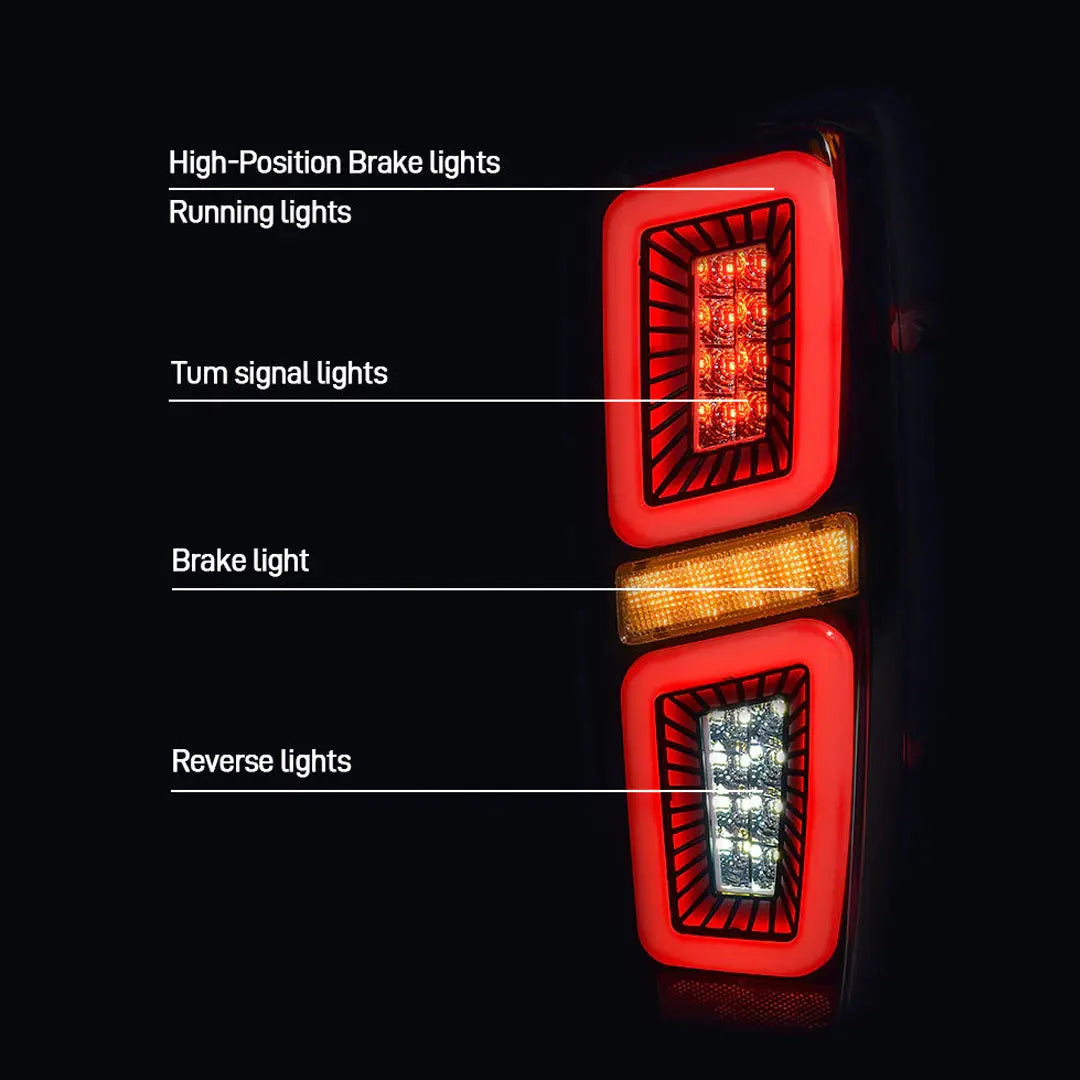 Isuzu D-Max (2021-On) Smoked Black Bar Style LED Taillight Max Motorsport