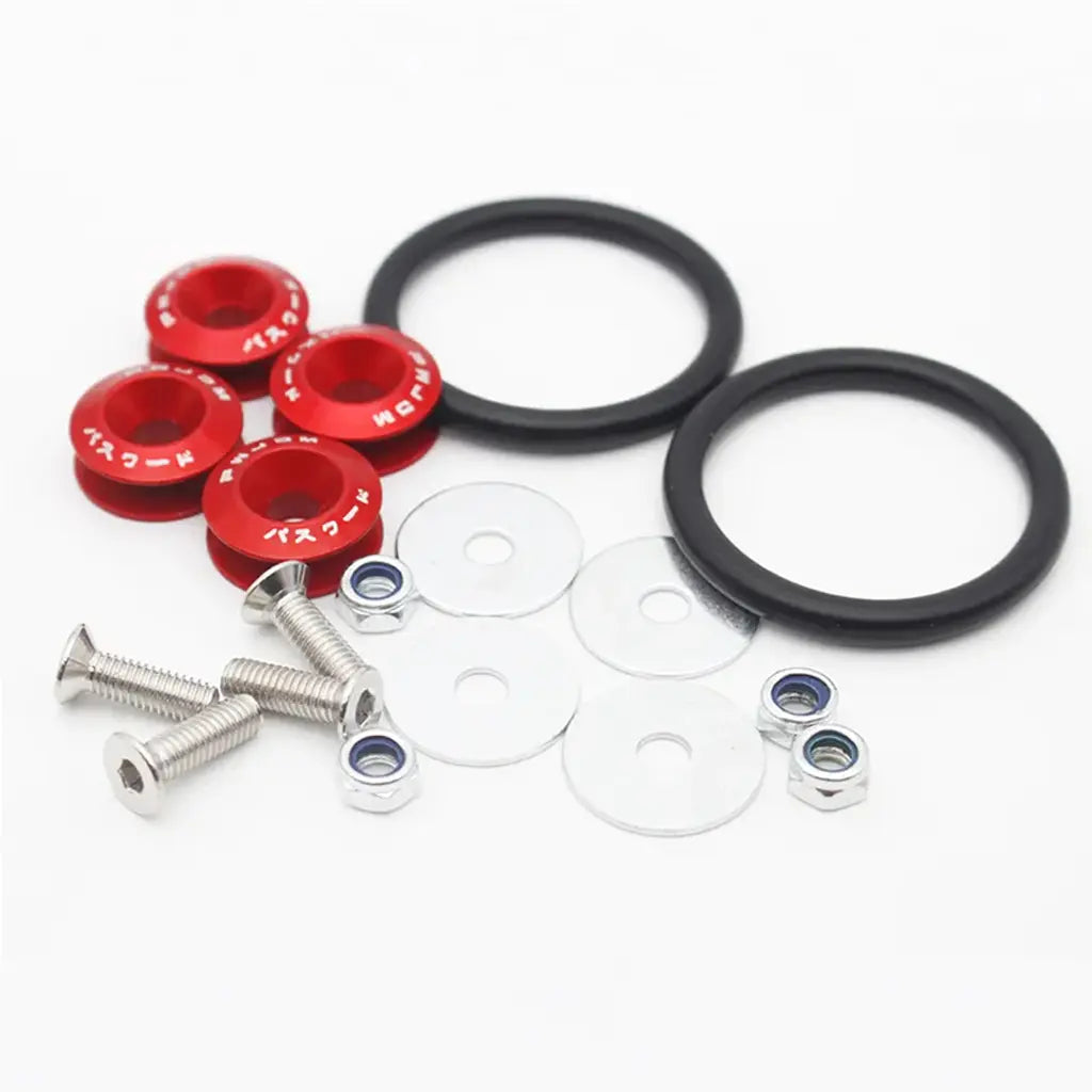 JDM Quick Release Bumper Fasteners (Red) Max Motorsport