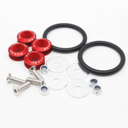 JDM Quick Release Bumper Fasteners (Red) Max Motorsport