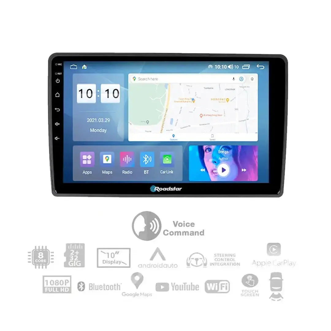 Jeep Grand Cherokee (05-07) - 10.1 Inch Roadstar Android Entertainment & GPS System With Voice Command Roadstar