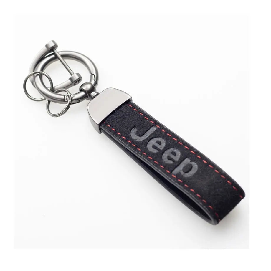 Jeep Logo Suede Key Ring Max Motorsport