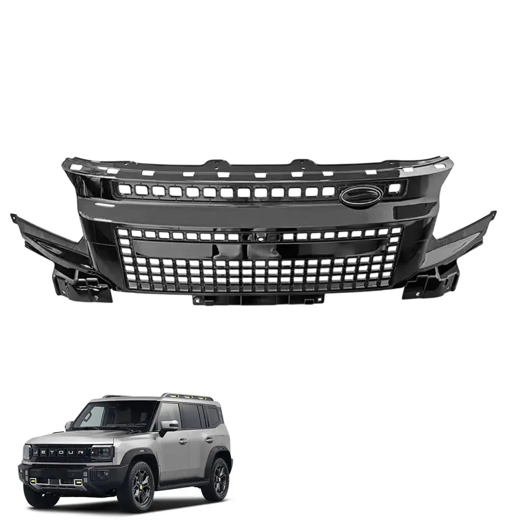 Jetour T2 (24-On) Defender Style Gloss Black Upgrade Grille Max Motorsport