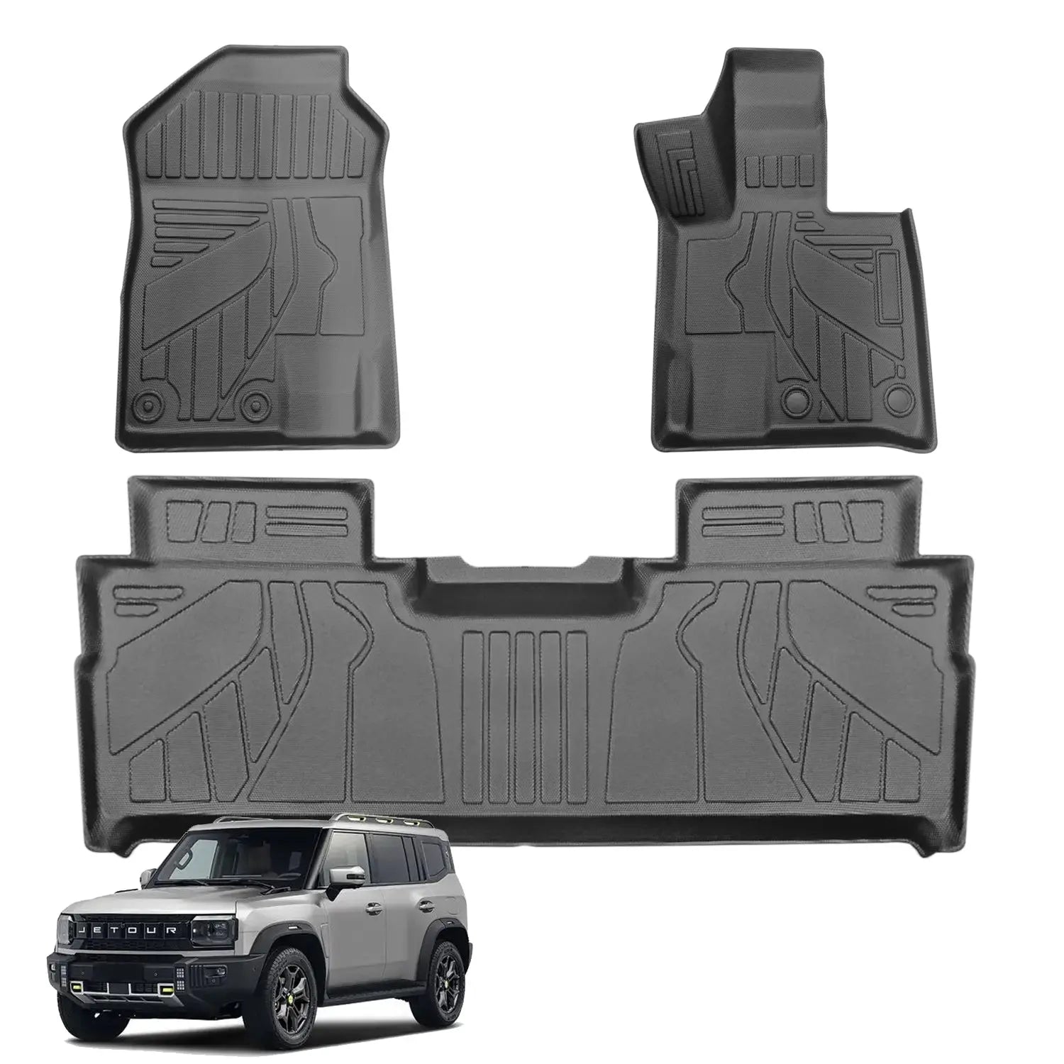 Jetour T2 (25-On) 3D Moulded Rubber Floor Mats (3-Piece) Max Motorsport
