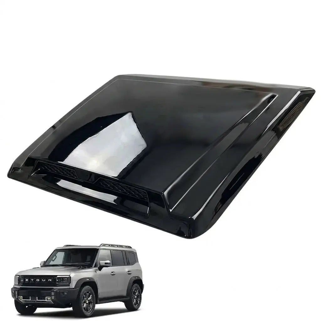 Jetour T2 (25-On) Black Warrior Style Gloss Black Plastic Bonnet Scoop Max Motorsport