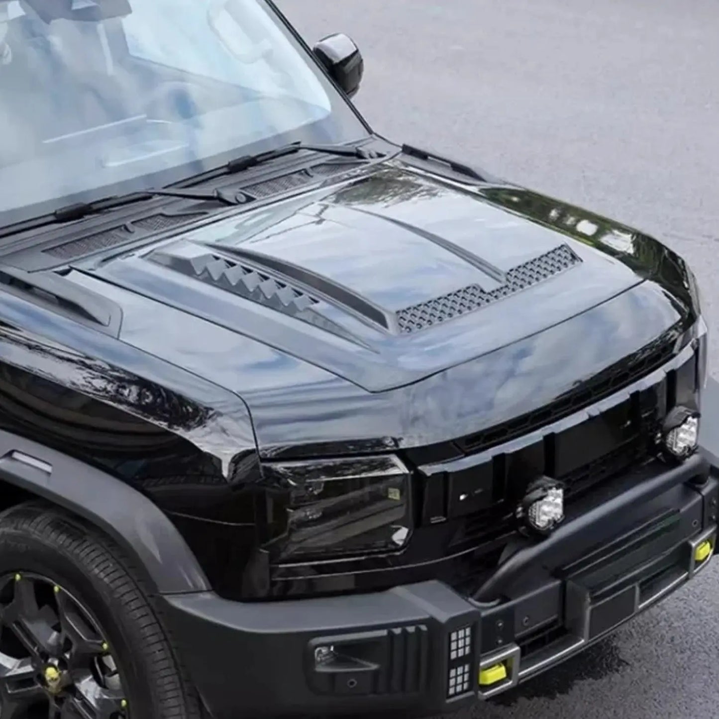 Jetour T2 (25-On) Brabus Style Gloss Black Plastic Bonnet Scoop Max Motorsport