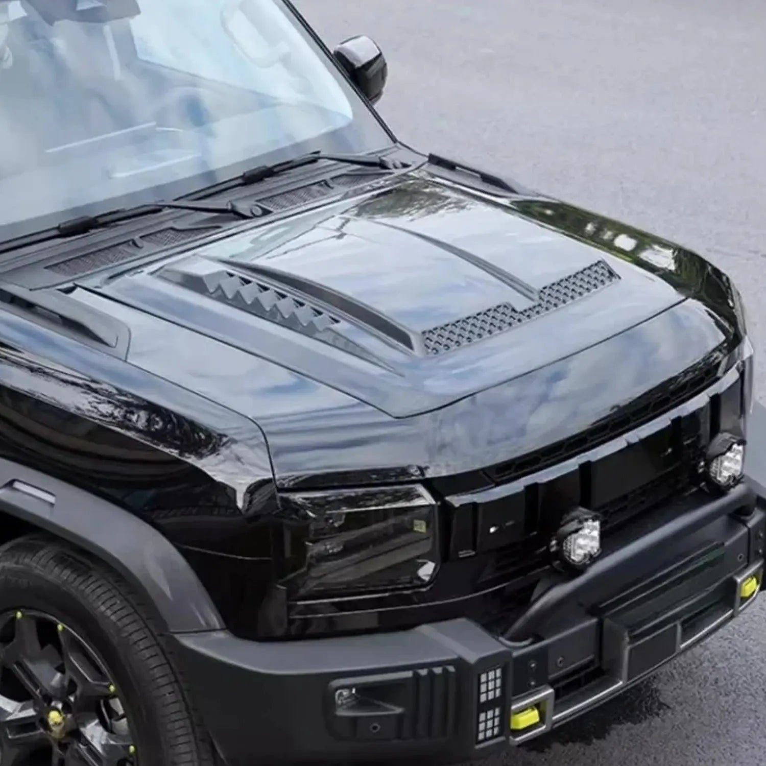 Jetour T2 (25-On) Brabus Style Gloss Black Plastic Bonnet Scoop Max Motorsport