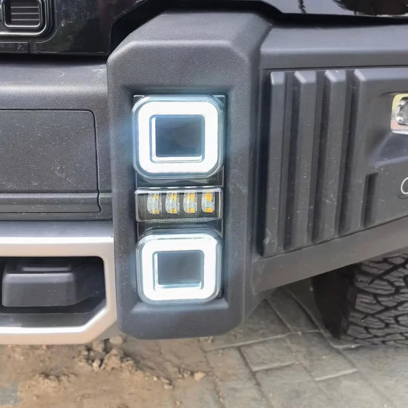 Jetour T2 (25-On) Defender Style Front Bumper Lights Max Motorsport