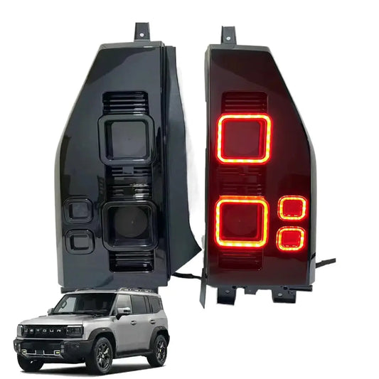 Jetour T2 (25-On) Defender Style Smoked Black LED Upgrade Taillights Max Motorsport