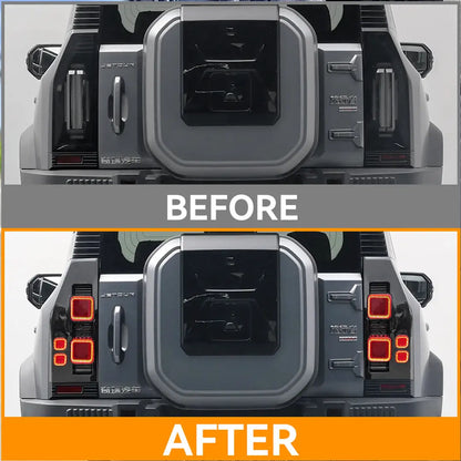 Jetour T2 (25-On) Defender Style Smoked Black LED Upgrade Taillights Max Motorsport