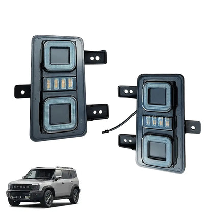 Jetour T2 (25-On) Defender Style Square Mount Rear Bumper Lights Max Motorsport
