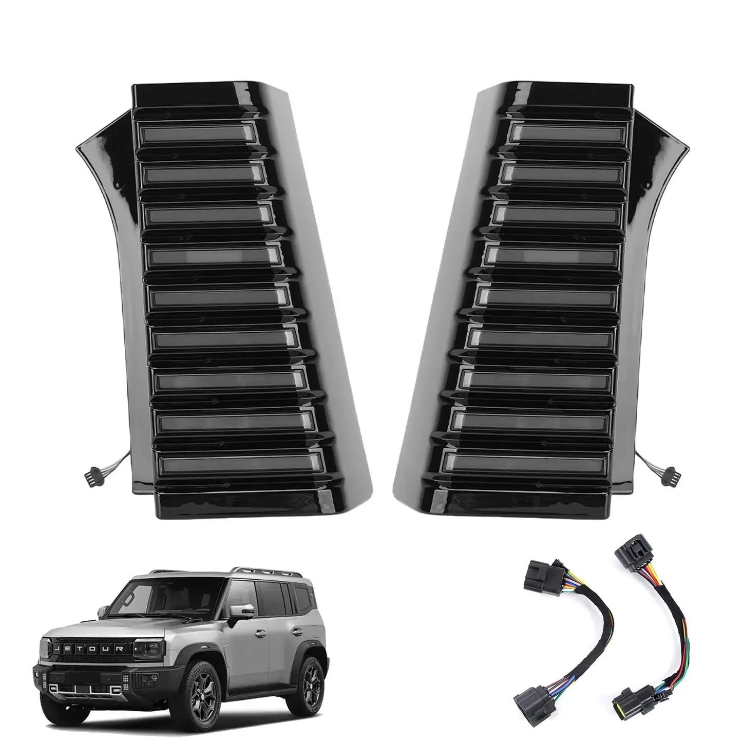 Jetour T2 (25-On) Dual Function Smoked Black D-Pillar LED Light Max Motorsport