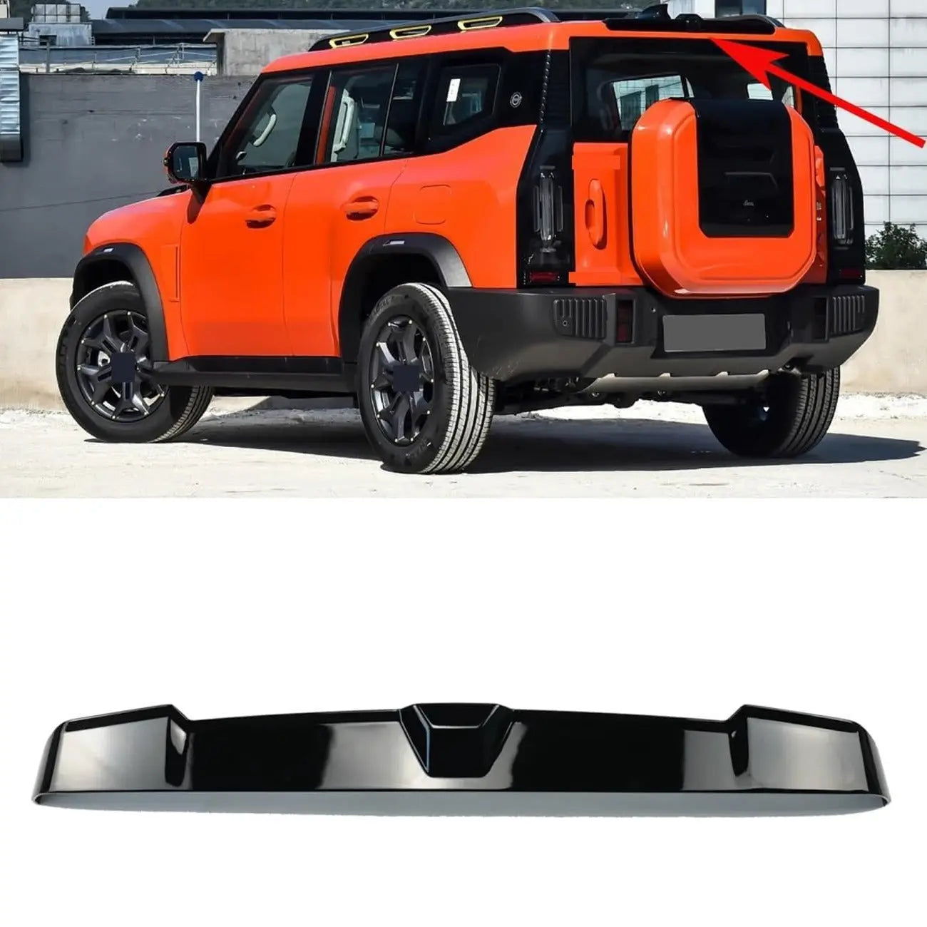 Jetour T2 (25-On) Gloss Black Defender Style Roof Spoiler Max Motorsport
