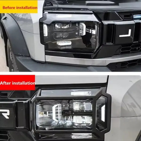Jetour T2 (25-On) Gloss Black Headlight Guard Trim Max Motorsport