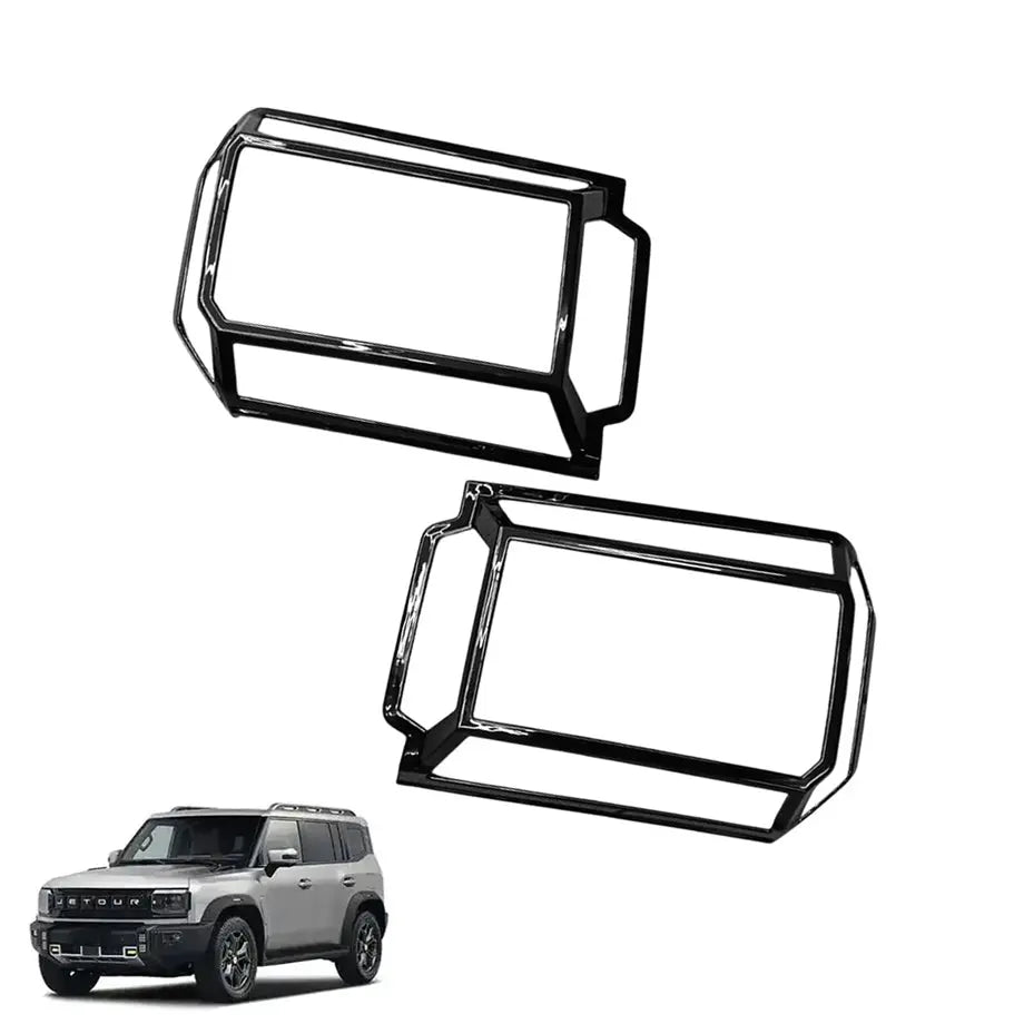 Jetour T2 (25-On) Gloss Black Headlight Guard Trim Max Motorsport
