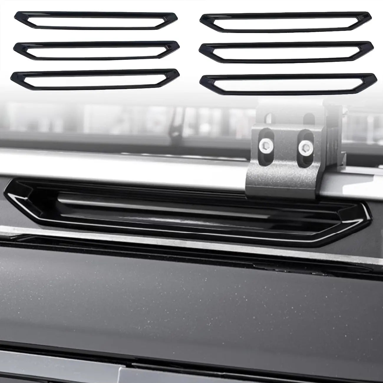 Jetour T2 (25-On) Gloss Black Roof Rack Trim & Tow Hook Cover Set Max Motorsport