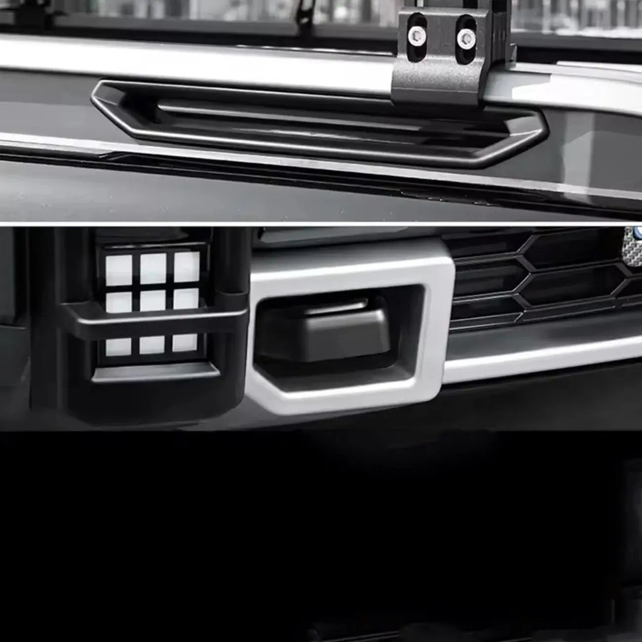 Jetour T2 (25-On) Gloss Black Roof Rack Trim & Tow Hook Cover Set Max Motorsport
